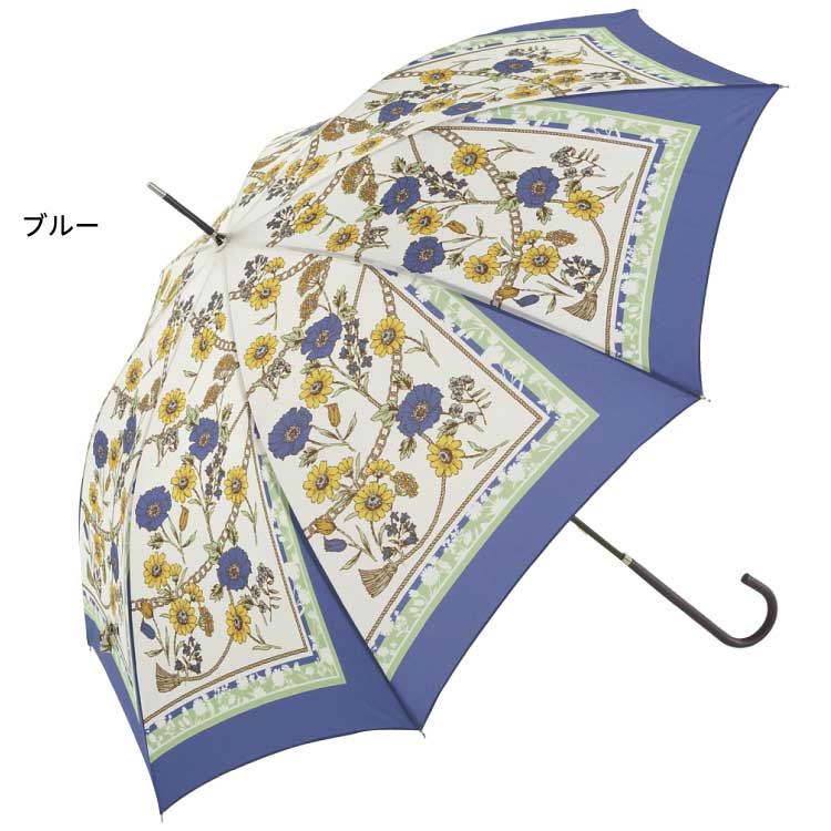 <ビコーズ> 晴雨兼用 スカーフ柄の長傘