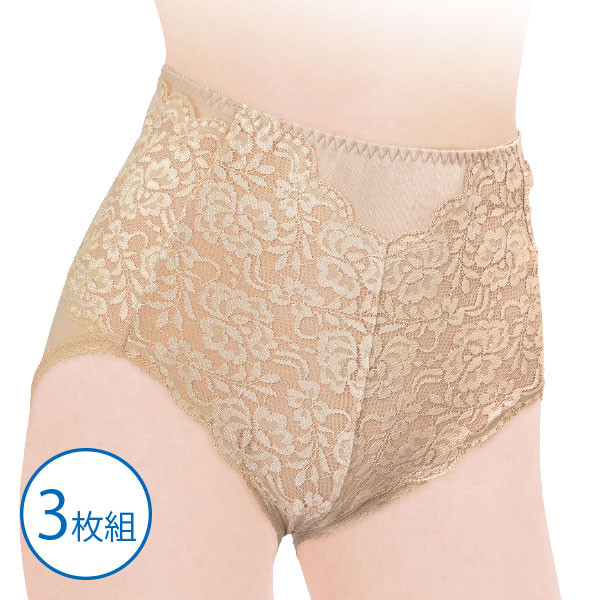 腰らくショーツ 同サイズ3枚組