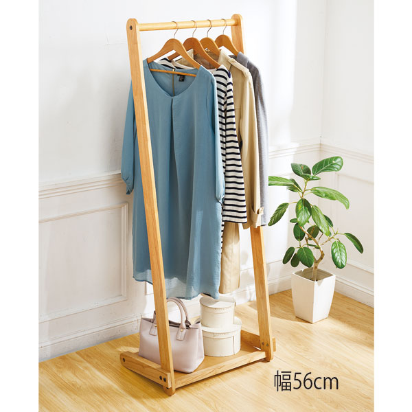 ＜岩崎木工＞天然木L型ハンガー